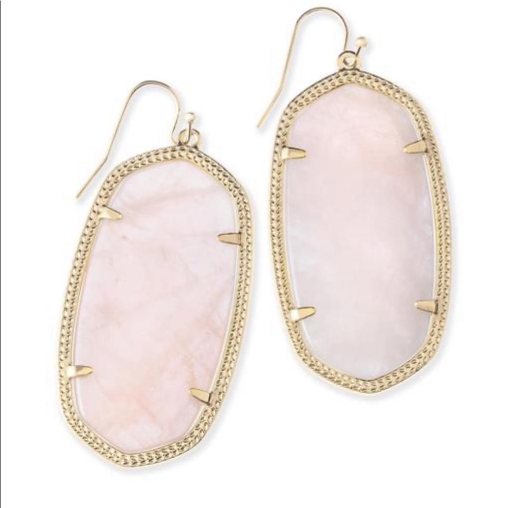 Kendra Scott Danielle Earrings in Rose Quartz